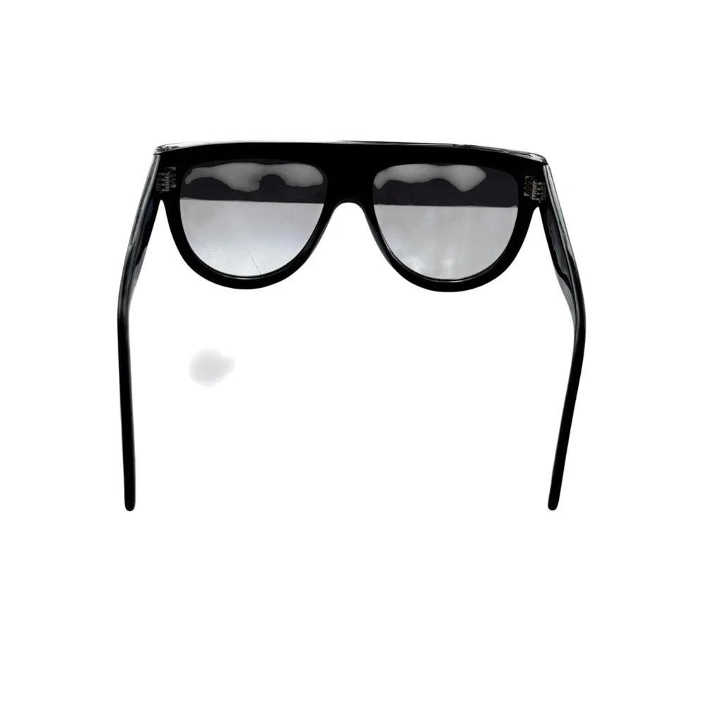 Celine Sunglasses Black Studded Aviator Flat Top Shield Made in Italy